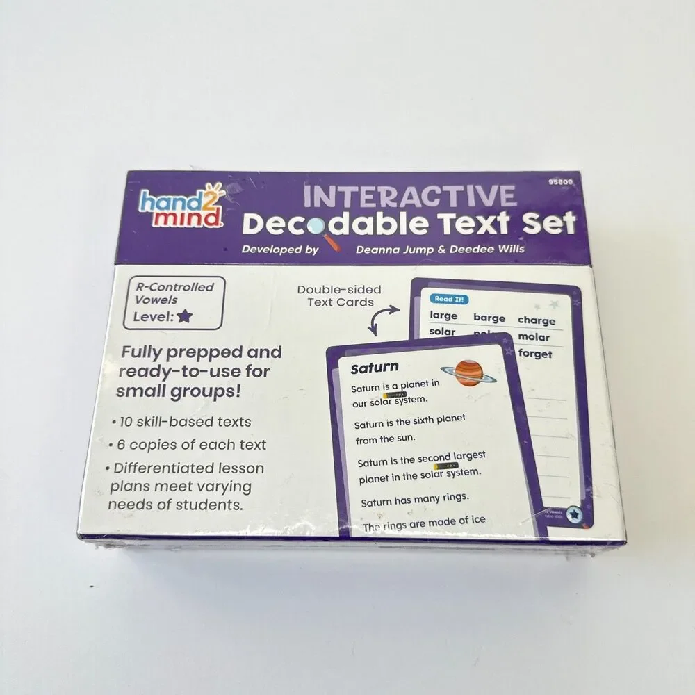 NEW Hand2Mind Interactive Decodable Text Set Lot of 3 Sealed CVC R-Controlled CV